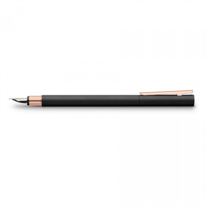 NEO Slim fountain pen black matt, rose gold chrome